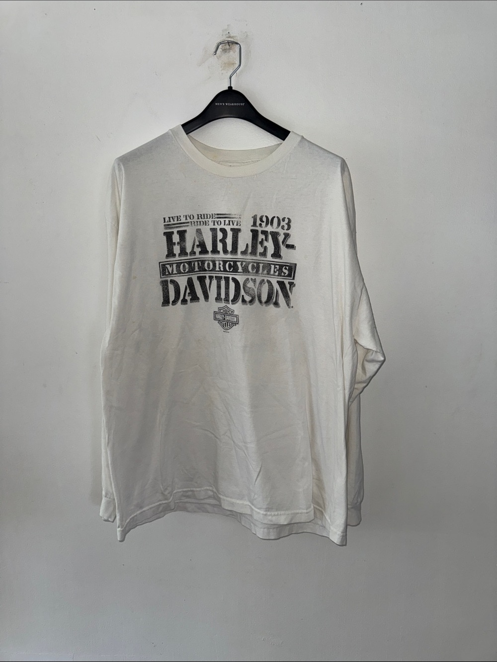 Harley Davidson distress freedom fighters long sleeve graphic tee, Extra large